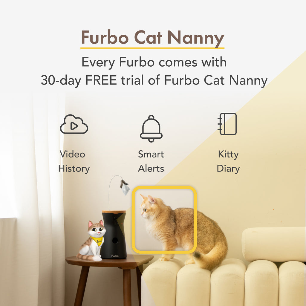Furbo 360° Cat Camera - Rotating 360° View Camera, Designed for Cats
